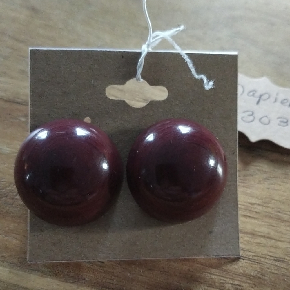Napier Burgundy Earrings